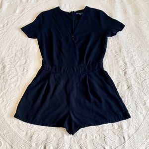 Like-New Black V-Neck Dressy Romper